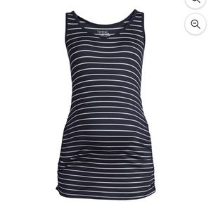 Size Small New Time&Tru Womens Navy Strip Maternity Tank Top Shirt